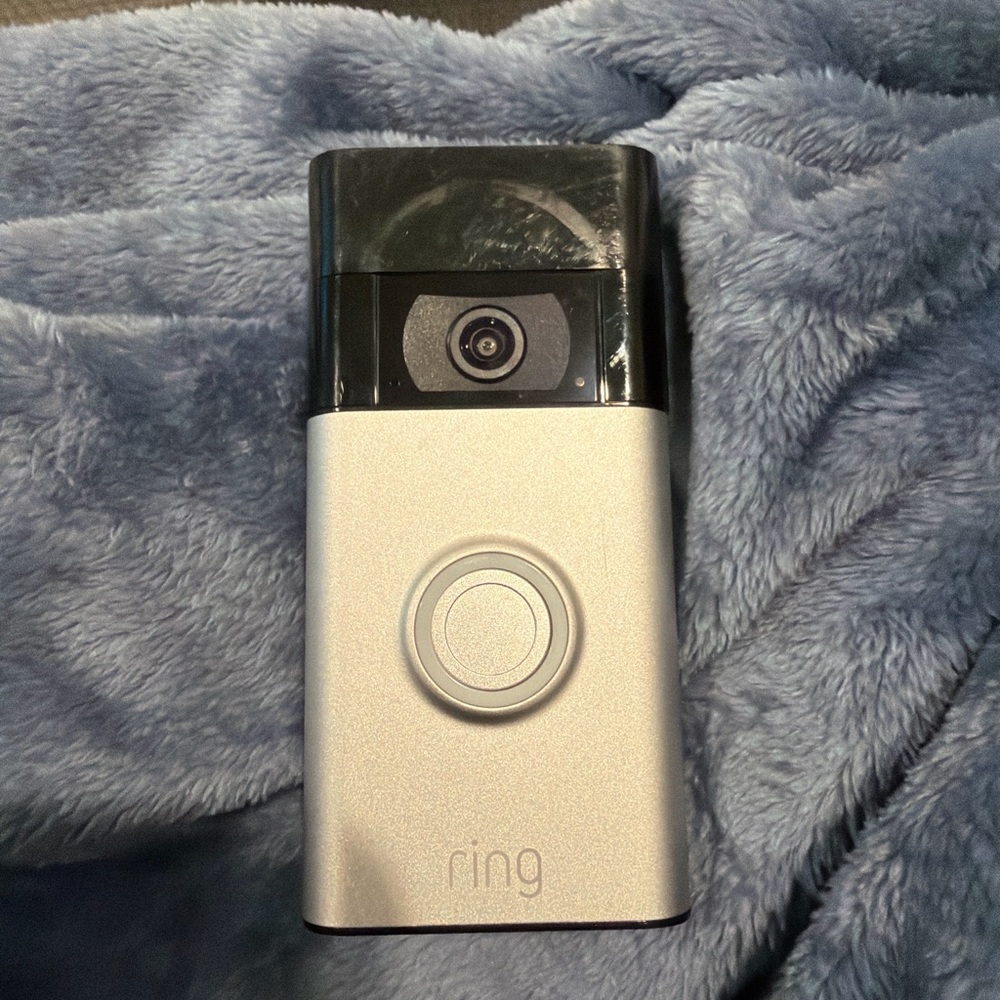 Ring Smart Doorbell in Silver and Black